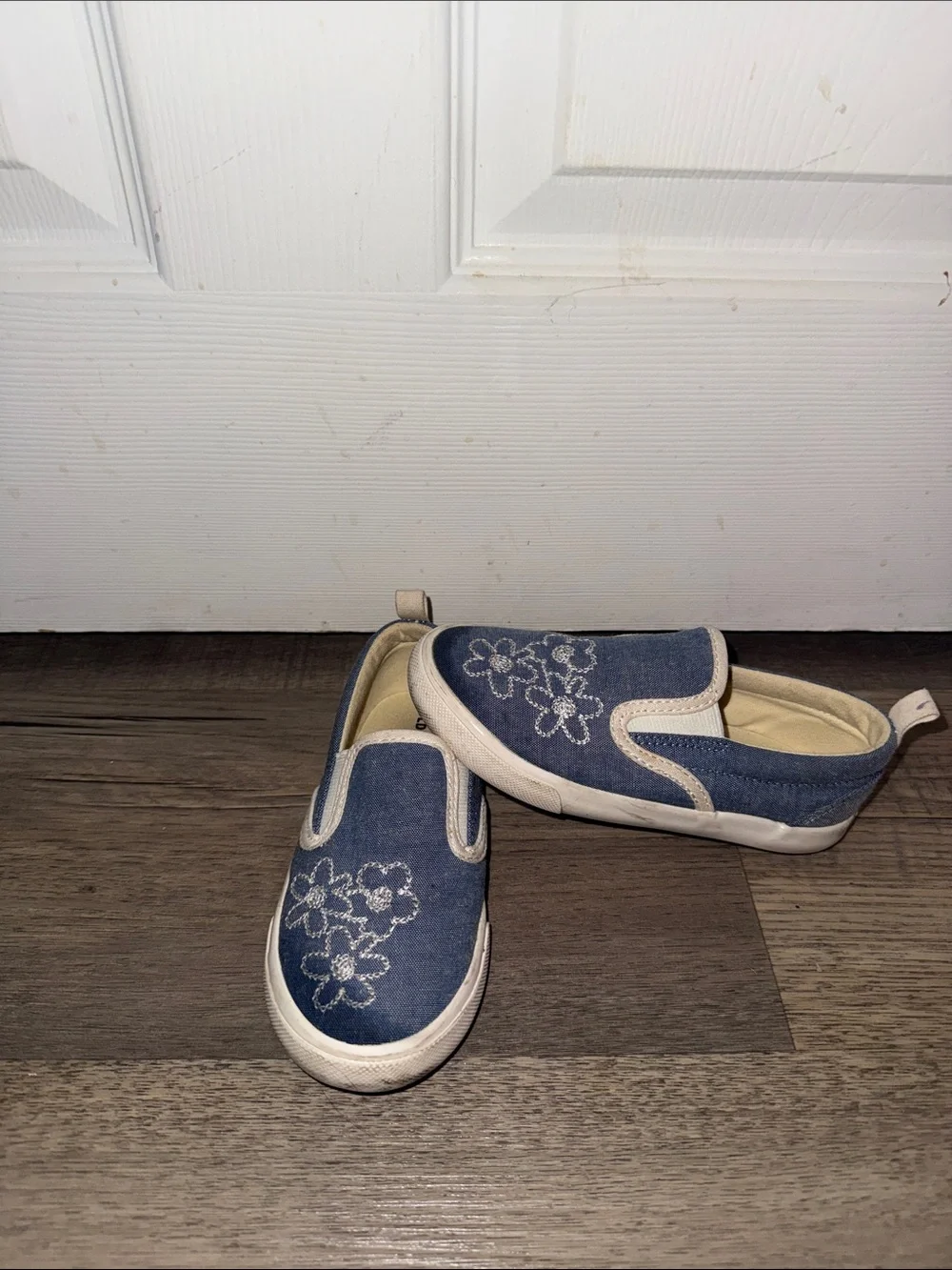 Old Navy Blue Floral Slip-On Sneakers for Kids
